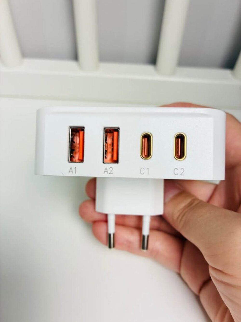 Europe Travel Adapter for Canadian Devices, 6-in-1 EU Plug Converter